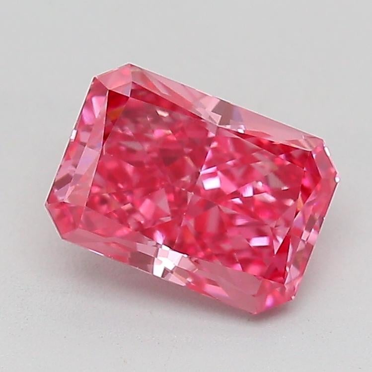 1.08 Ct. Fancy Vivid  Pink Radiant Lab Grown Diamond