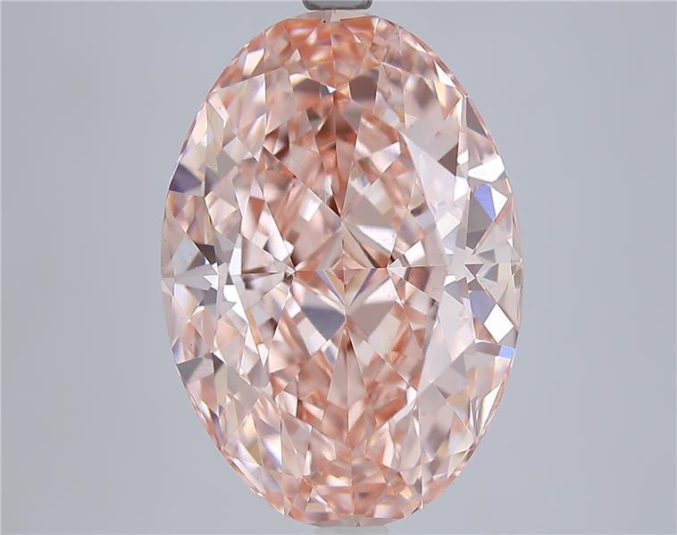 7.58 Ct. Fancy Vivid Pinkish Pink Oval Lab Grown Diamond