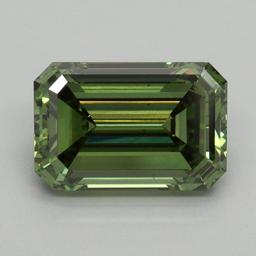 2.00 Ct. Fancy Vivid Pacific Green Emerald Lab Grown Diamond