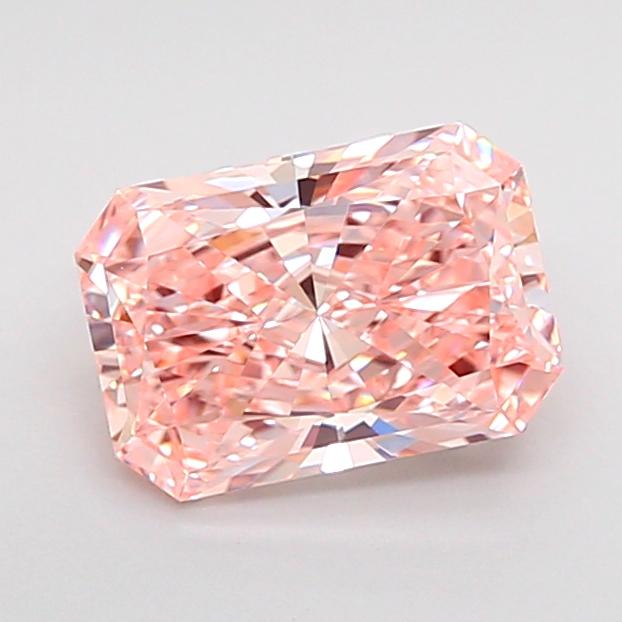 1.29 Ct. Fancy Vivid  Pink Radiant Lab Grown Diamond