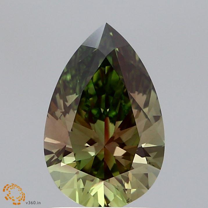 1.46 Ct. Fancy Intense  Green Pear Lab Grown Diamond