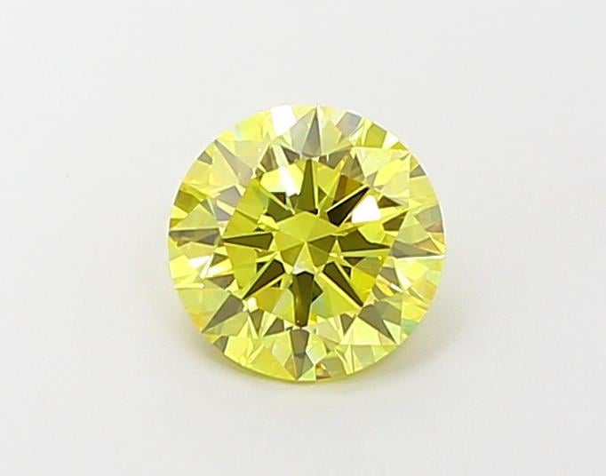 1.01 Ct. Fancy Vivid  Yellow Round Lab Grown Diamond