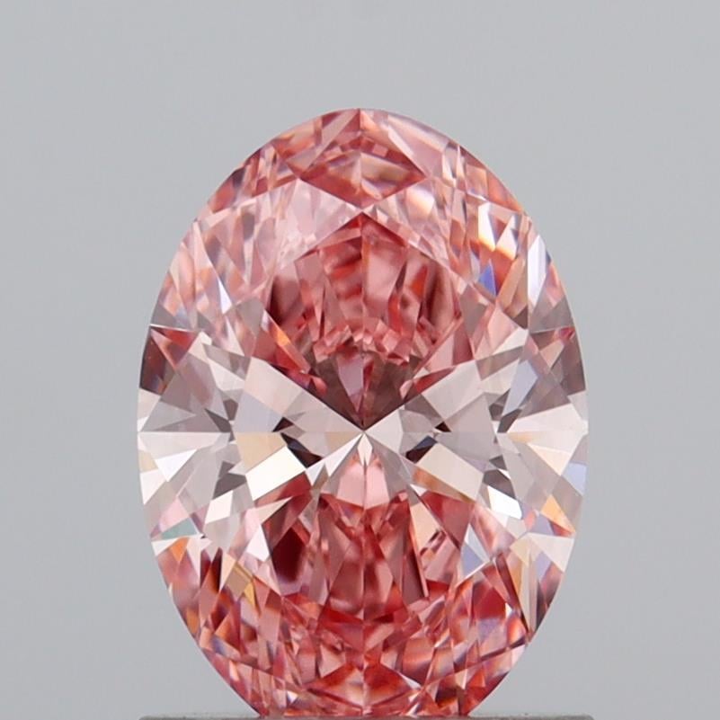 1.10 Ct. Fancy Vivid  Pink Oval Lab Grown Diamond