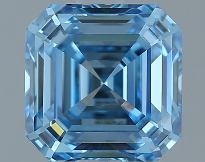 1.02 Ct. Fancy Vivid Blue Asscher Lab Grown Diamond