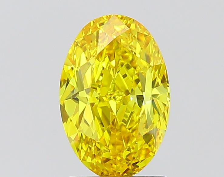1.70 Ct. Fancy Vivid Yellow Oval Lab Grown Diamond