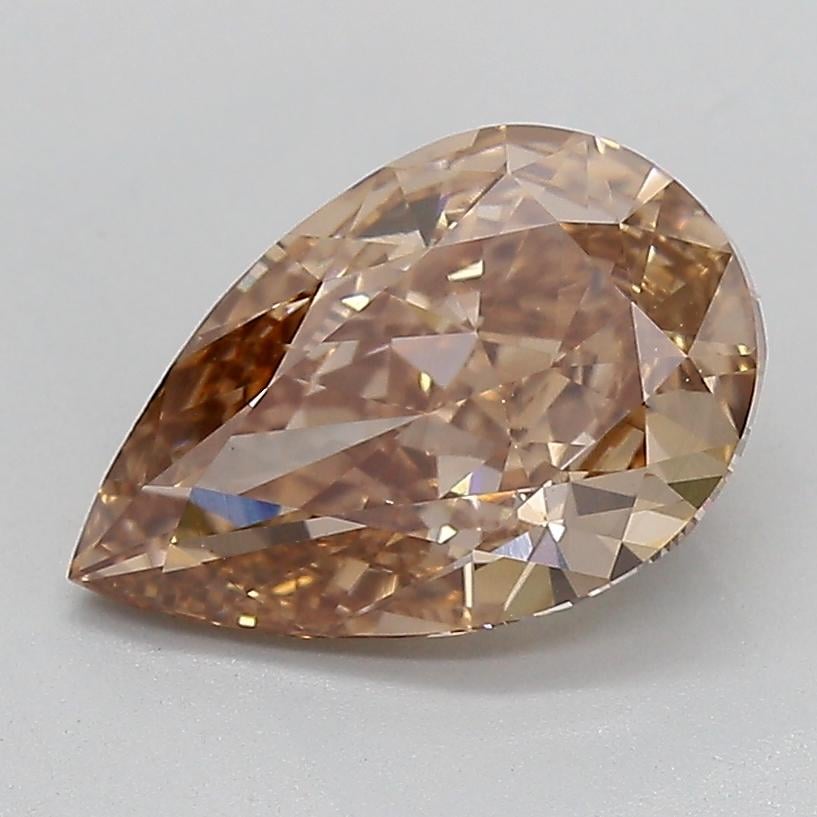 2.84 Ct. Fancy  Brown Pear Lab Grown Diamond