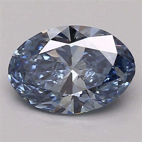 0.98 Ct. Fancy Vivid Blue Oval Lab Grown Diamond