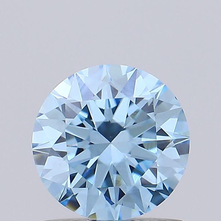 0.93 Ct. Fancy Vivid Blue Round Lab Grown Diamond