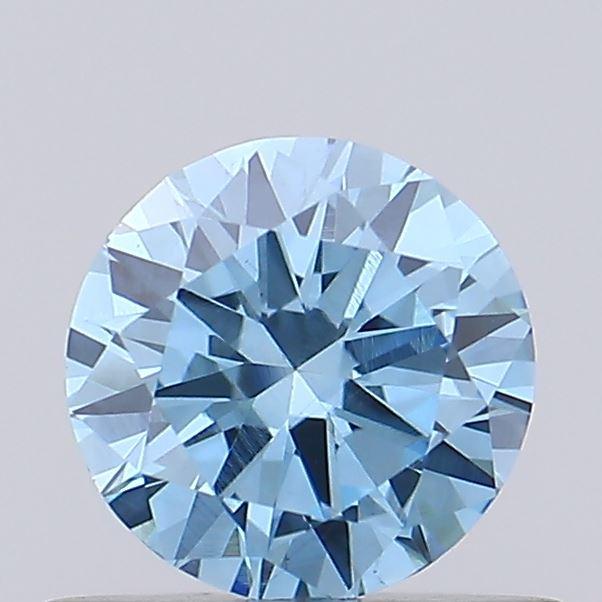 0.44 Ct. Fancy Vivid Blue Round Lab Grown Diamond