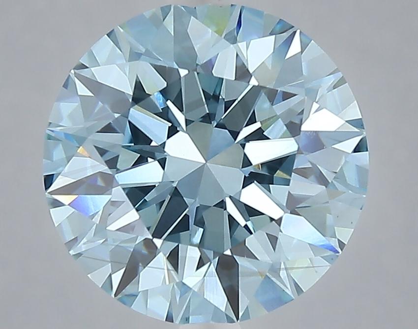 4.38 Ct. Fancy Vivid  Blue Round Lab Grown Diamond
