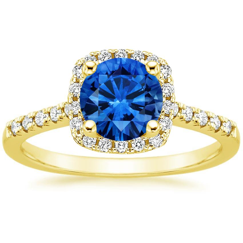 Sapphire Odessa Diamond Ring (1/4 ct. tw.) in 18K Yellow Gold