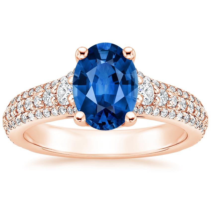 Sapphire Nora Diamond Ring (2/3 ct. tw.) in 14K Rose Gold