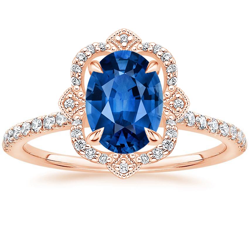 Sapphire Reina Diamond Ring (1/4 ct. tw.) in 14K Rose Gold