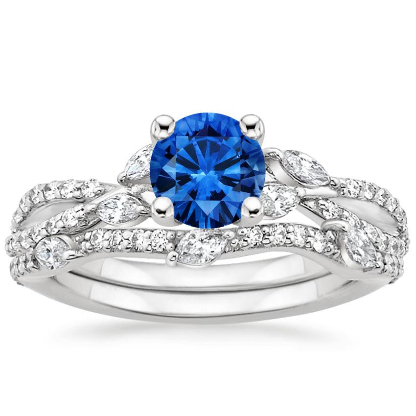 Sapphire Luxe Willow Bridal Set (1/2 ct. tw.) in Platinum