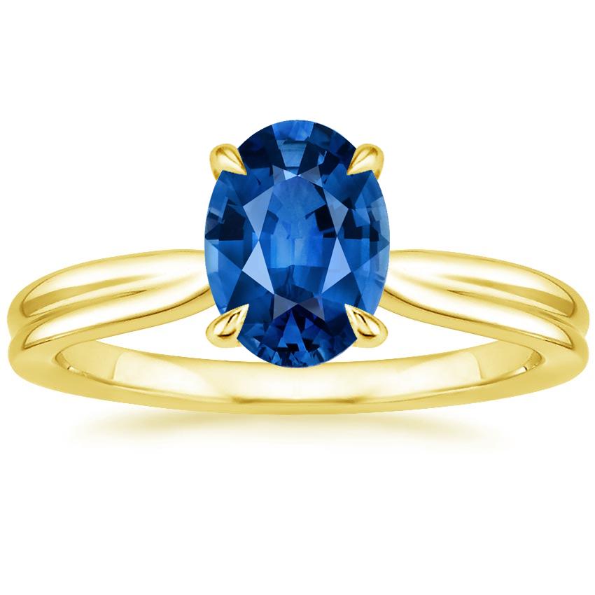 Sapphire Reed Ring in 18K Yellow Gold