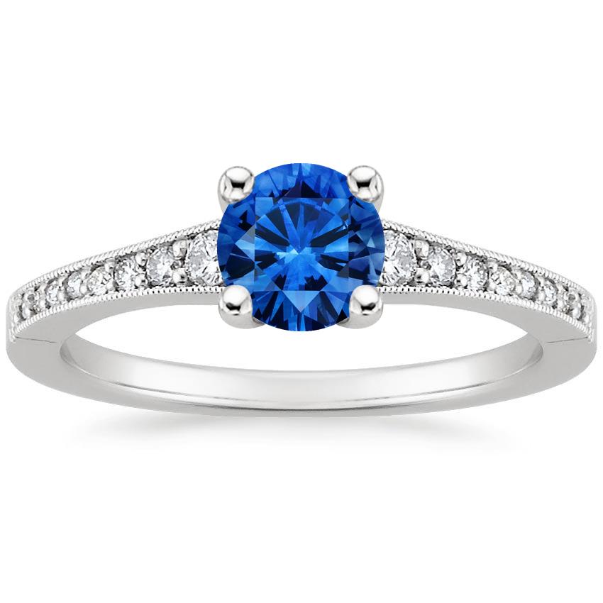 Sapphire Lucia Diamond Ring in Platinum