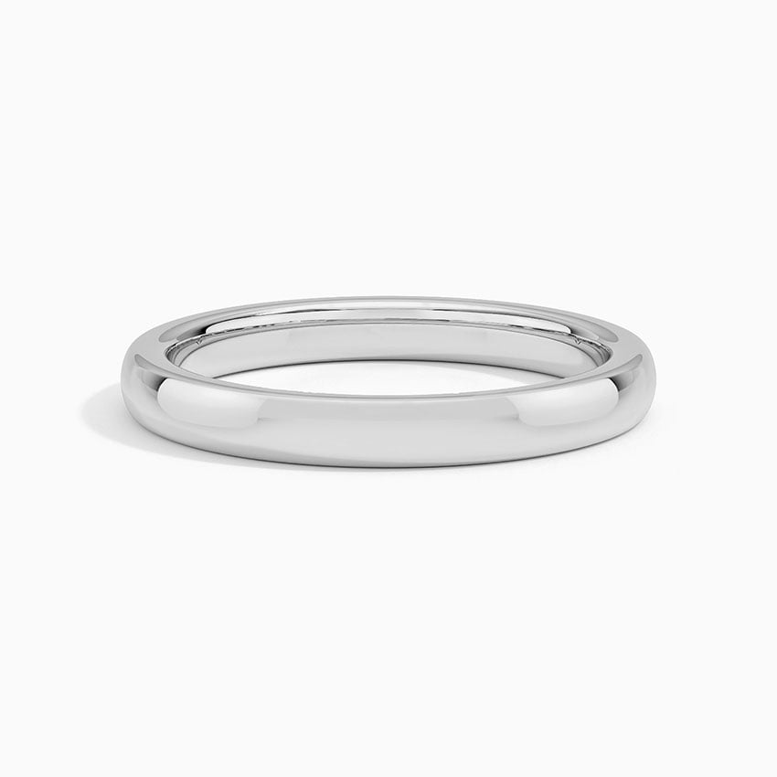 14K White Gold 2.5mm Comfort Fit Wedding Ring