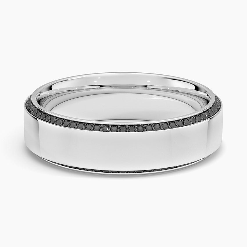 18K White Gold Avalon Eternity Black Diamond 6mm Wedding Ring (2/5 ct. tw.)