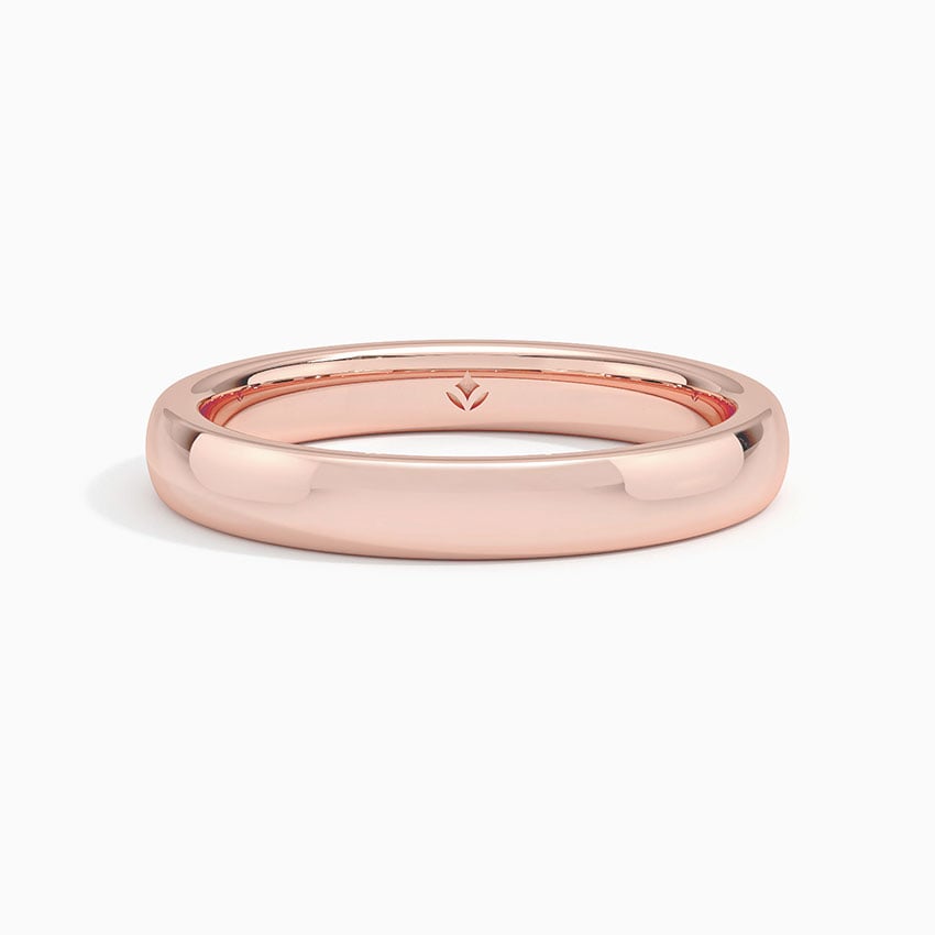 14K Rose Gold 3mm Comfort Fit Wedding Ring