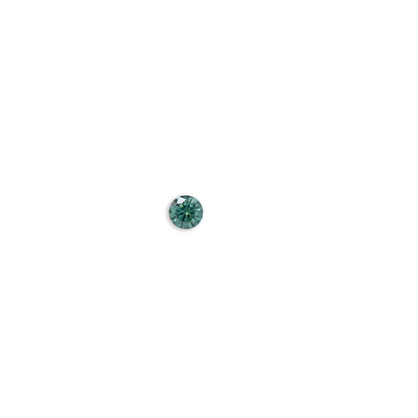 7mm Green Round Moissanite