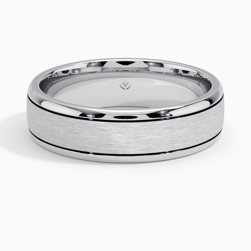 Bot Kliniek Meyella Matte Wedding Ring with Black Rhodium | Everett | Brilliant Earth
