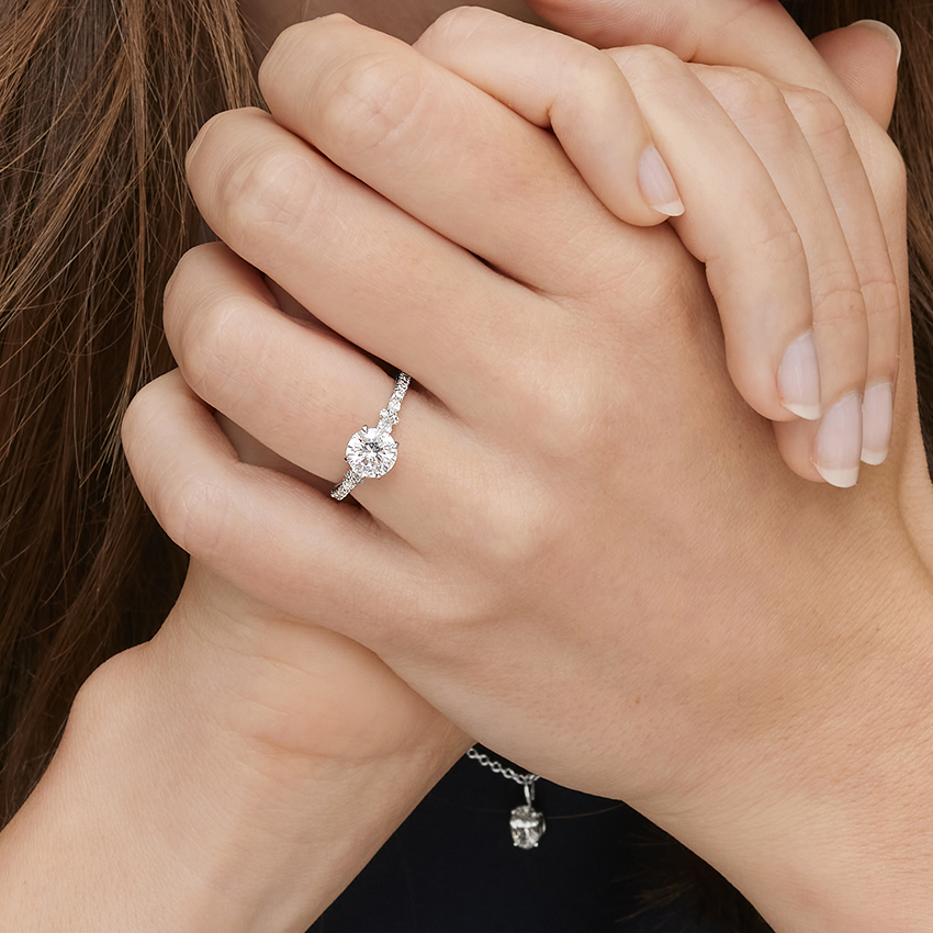 18K White Gold Primrose Diamond Ring