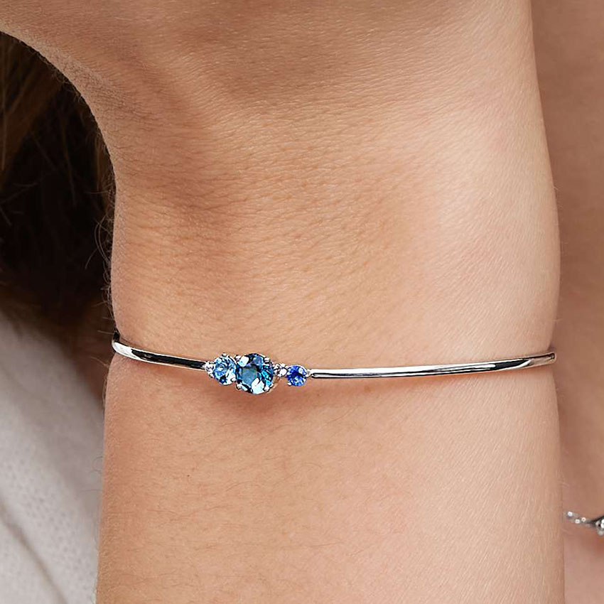 Hydrangea Bouquet Cuff Bracelet in Silver | Brilliant Earth