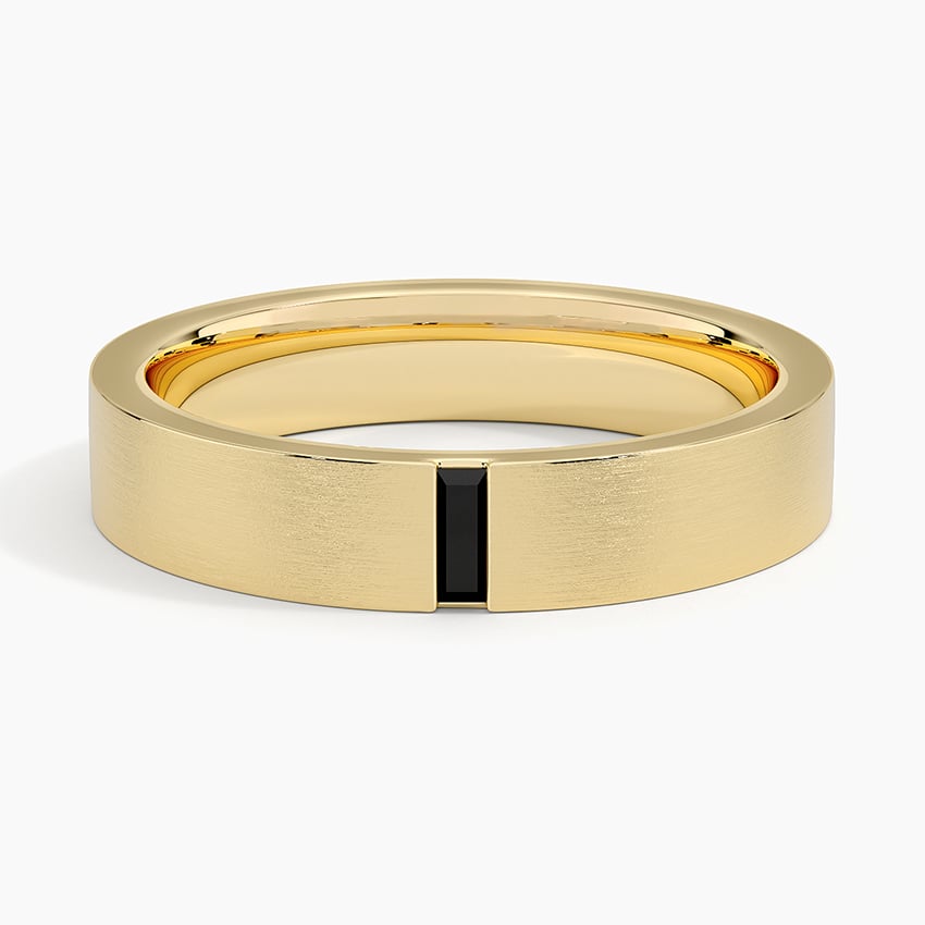 18K Yellow Gold Black Diamond Band