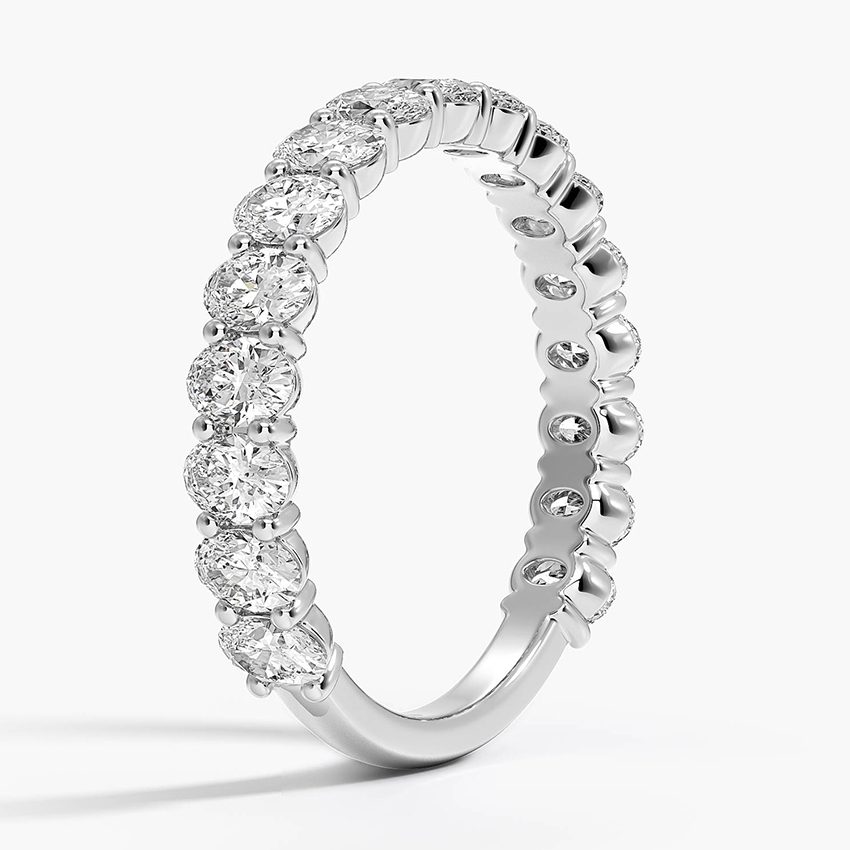 Oval Three-Quarter Coverage Lab Diamond Ring (1 1/2 ct. tw.) in 18K White Gold