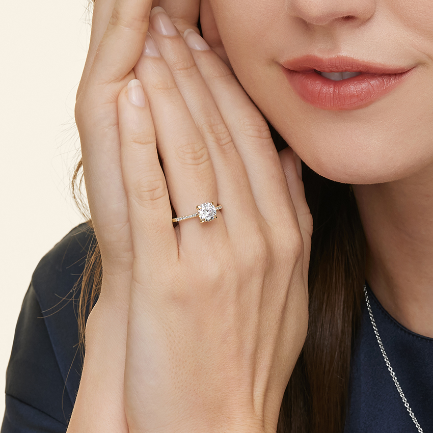 18K Yellow Gold Petite Viviana Diamond Ring (1/6 ct. tw.)
