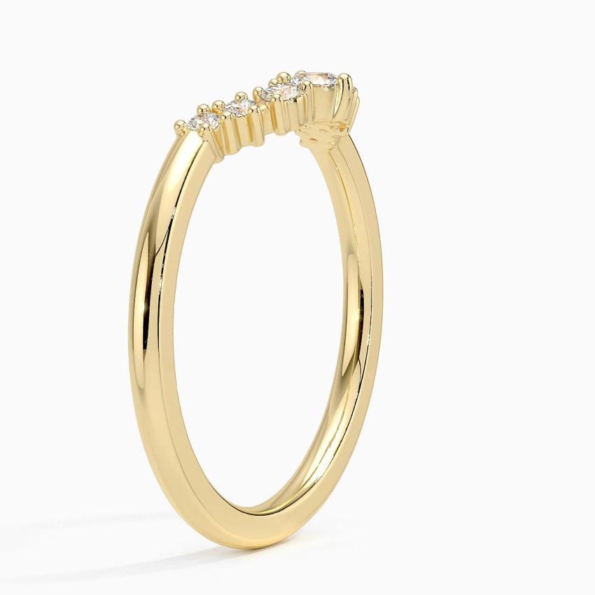 18K Yellow Gold Aria Contoured Diamond Ring (1/6 ct. tw.)