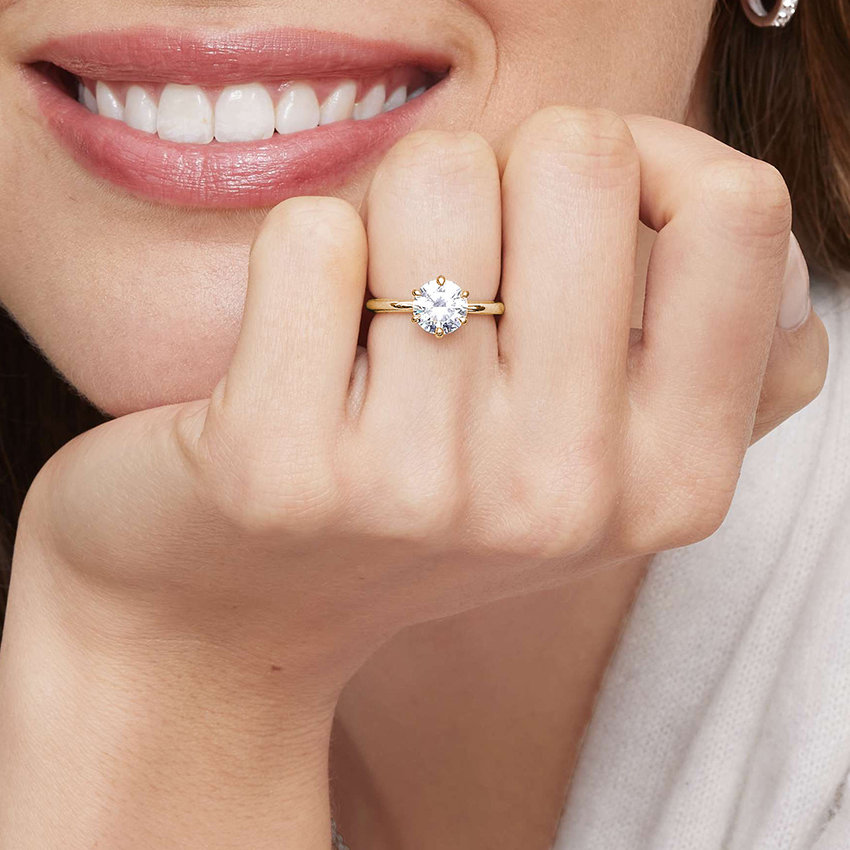 18K Yellow Gold Esme Solitaire Ring