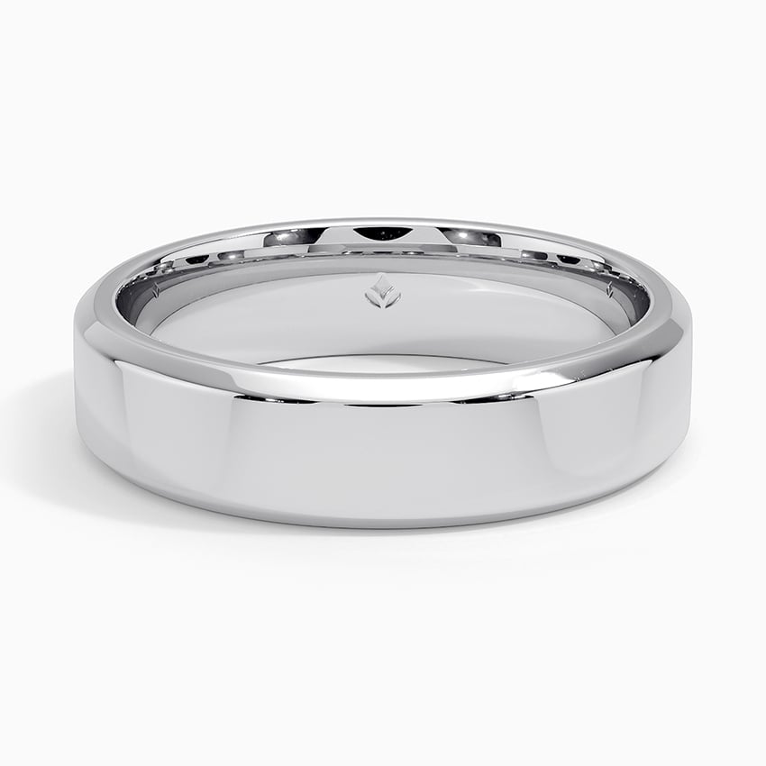 Platinum Beveled Edge 5.5mm Wedding Ring