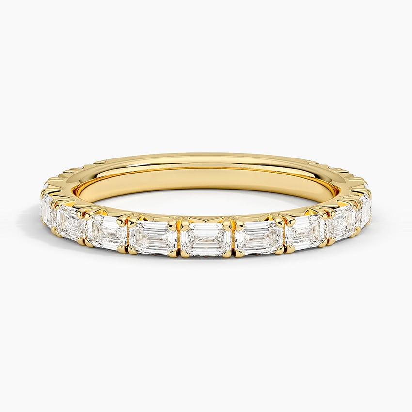 verdacht loyaliteit Goedaardig French Pave Emerald Cut Lab Diamond Ring | Nathalie