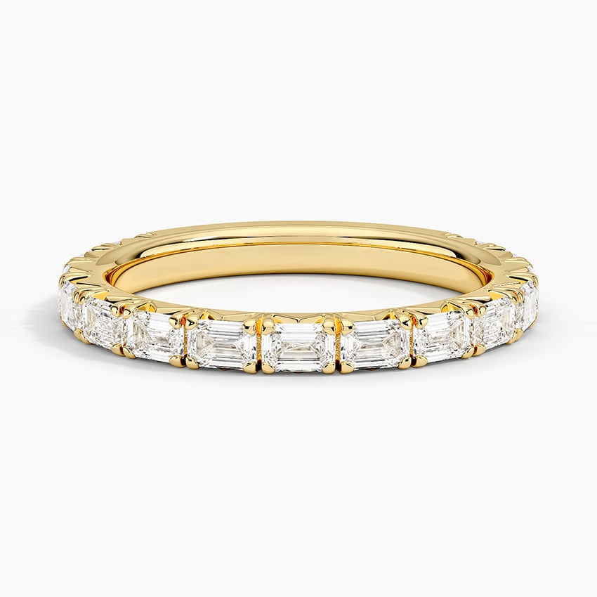 14K Yellow Gold Nathalie Emerald Cut Lab Diamond Ring (7/8 ct. tw.)