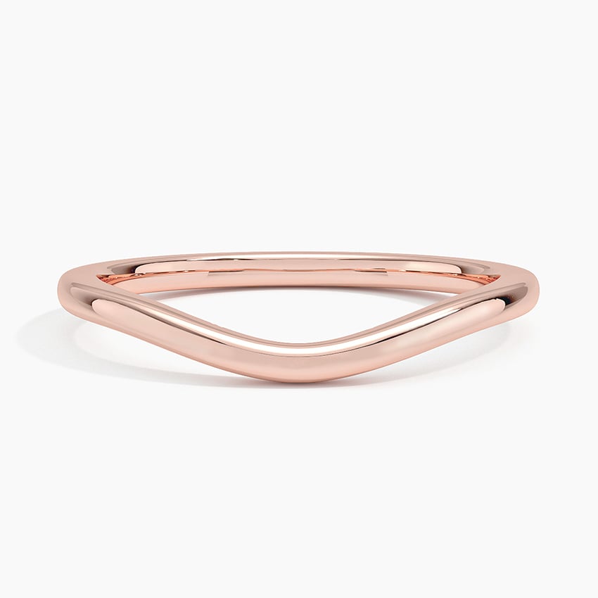 14K Rose Gold 1.5mm Curved Wedding Ring