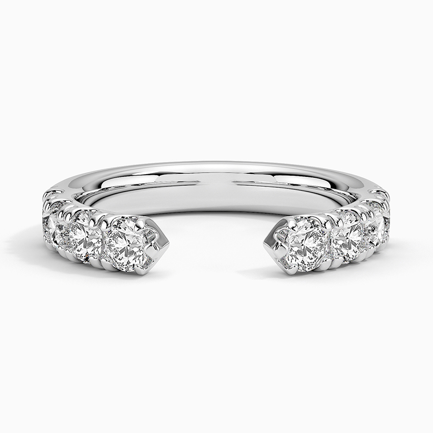 18K White Gold Lyric Diamond Open Ring (3/4 ct. tw.)