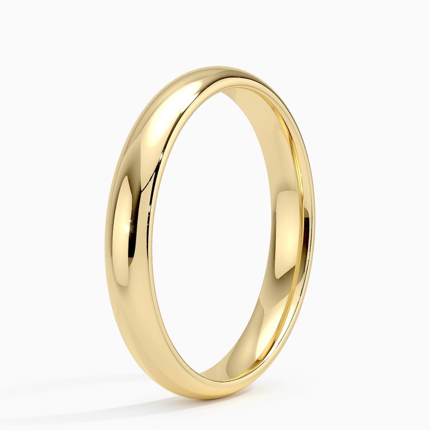 3mm Slim Profile Wedding Ring in 14K Yellow Gold