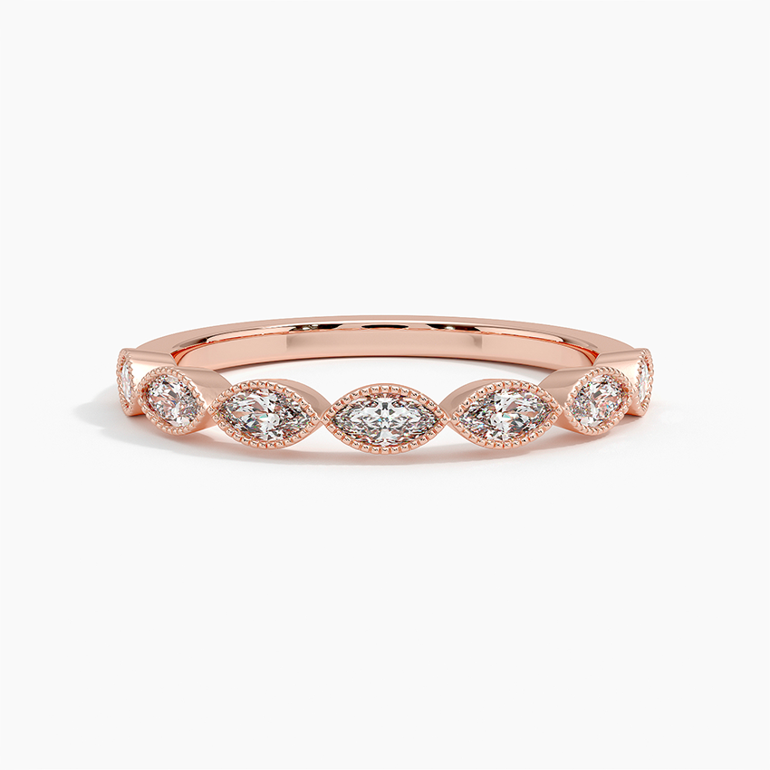 Ainsley Art Deco Diamond Ring in 14K Rose Gold