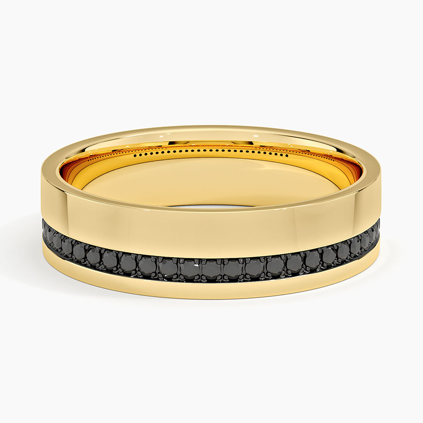 Black Diamond Yellow Gold Engagement Rings Black Diamond Yellow Gold Engagement Rings