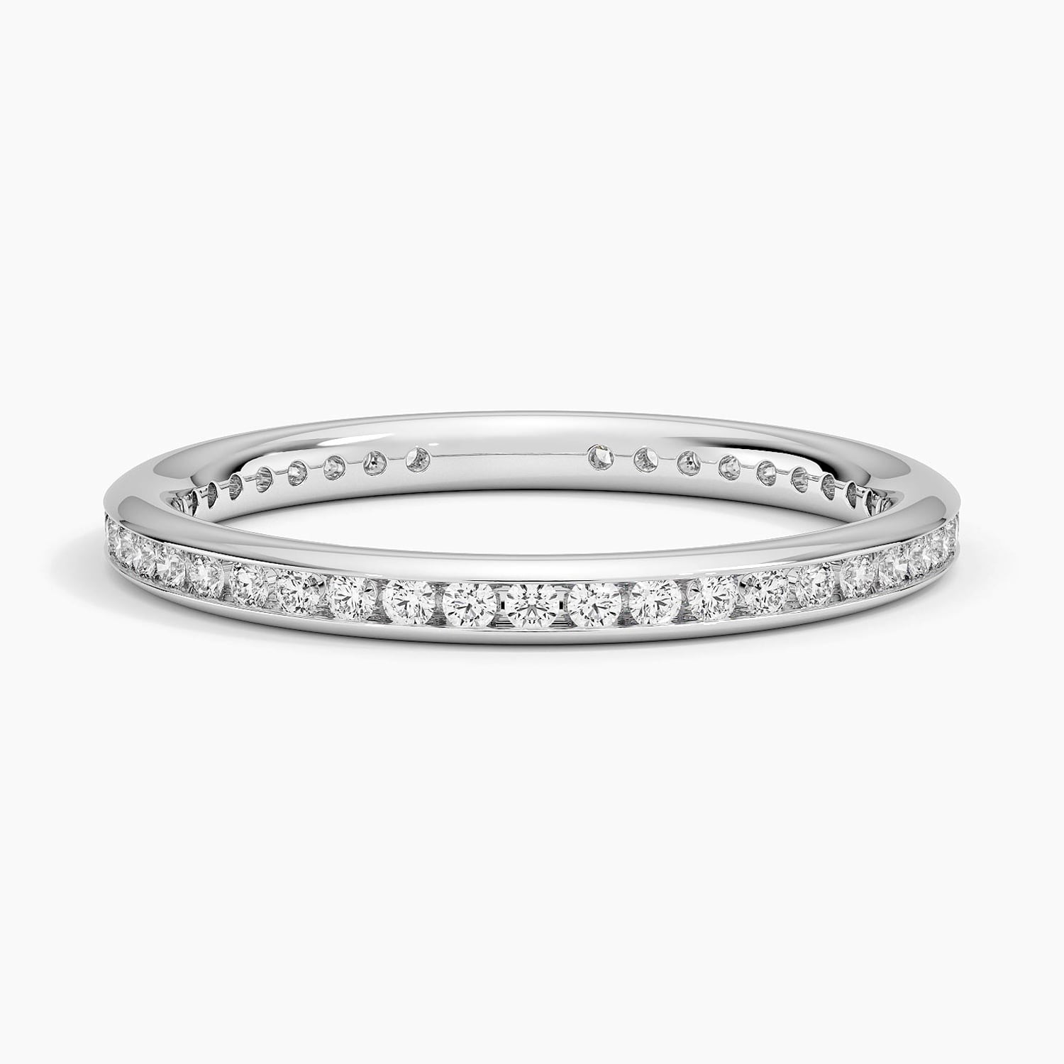 18K White Gold Tabitha Channel Set Eternity Lab Diamond Ring (1/3 ct. tw.)