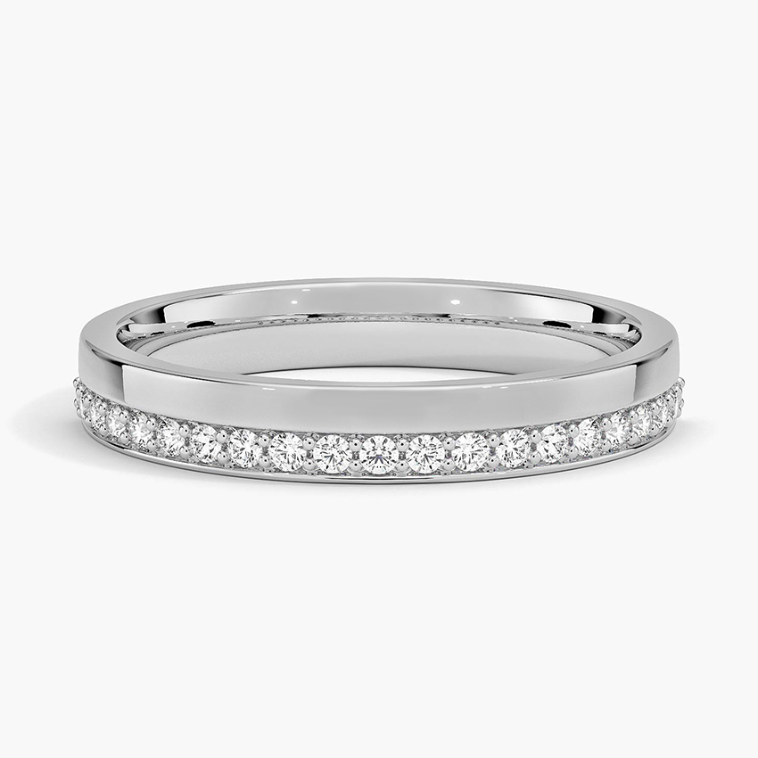 18K White Gold 3mm Austin Diamond Ring