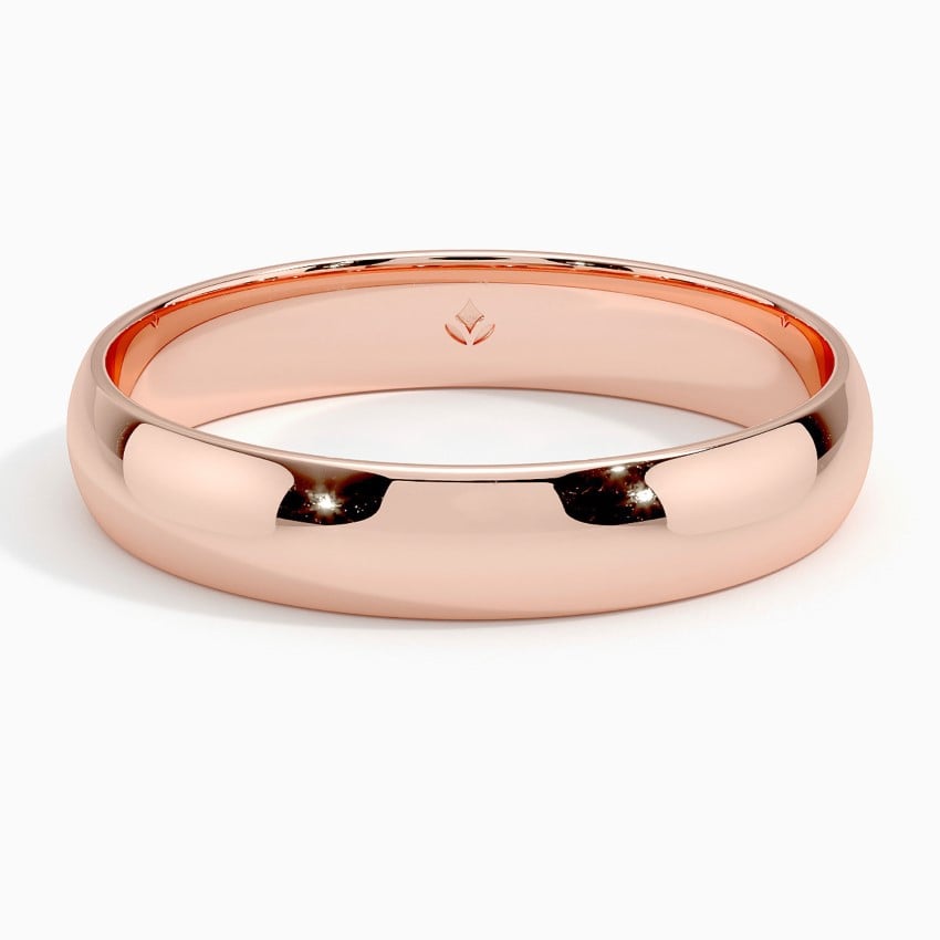 Slim Profile 4mm Wedding Ring in 14K Rose Gold