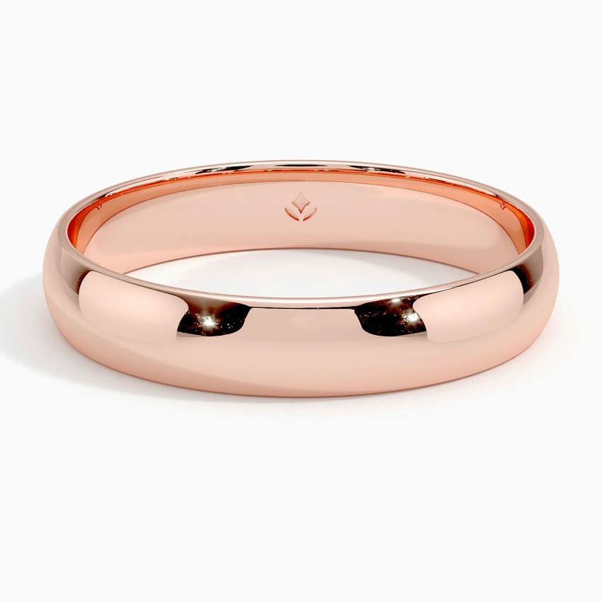 Slim Profile 4mm Wedding Ring in 14K Rose Gold