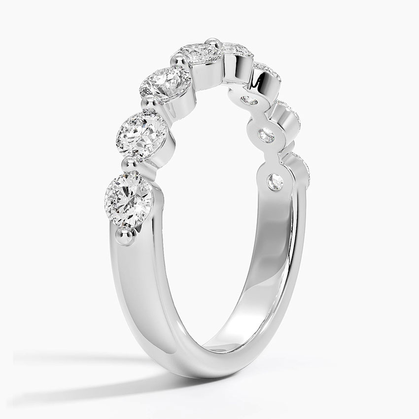 Bordeaux Shared Prong Diamond Ring (7/8 ct. tw.) in 18K White Gold
