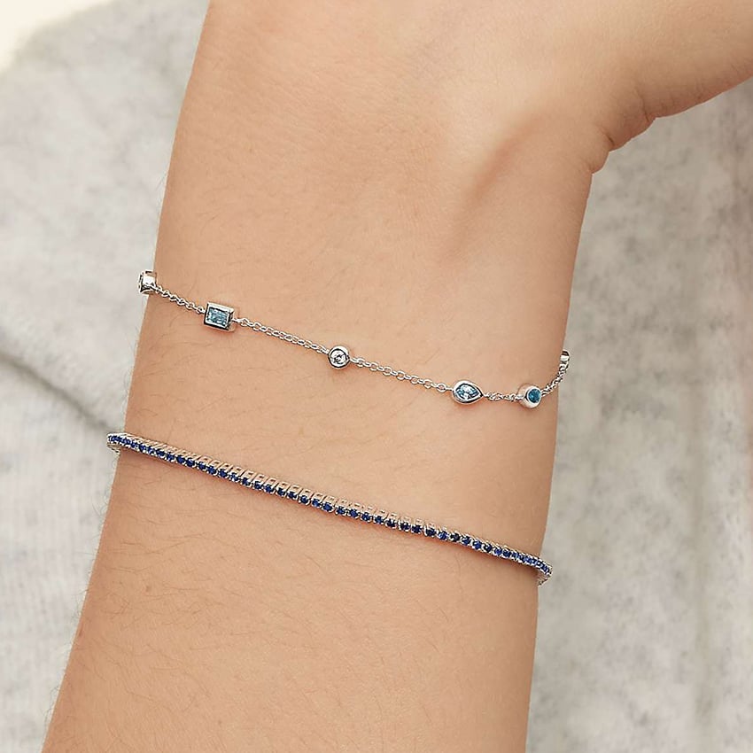 Sapphire Tennis Bracelet in 18K White Gold | Brilliant Earth