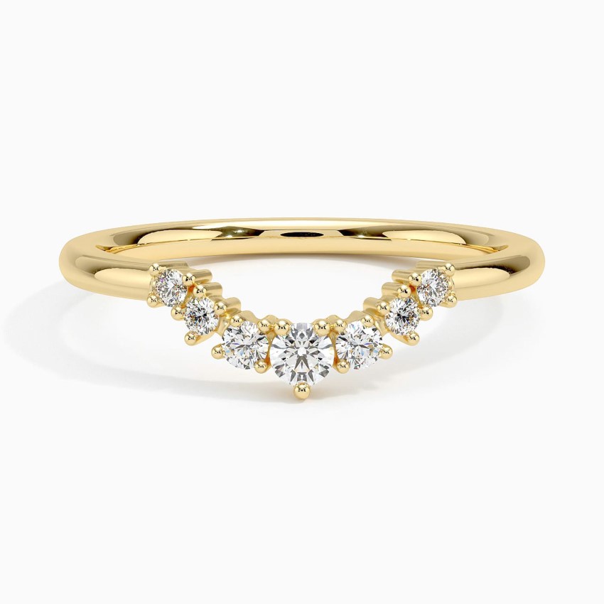 18K Yellow Gold Aria Contoured Diamond Ring (1/6 ct. tw.)