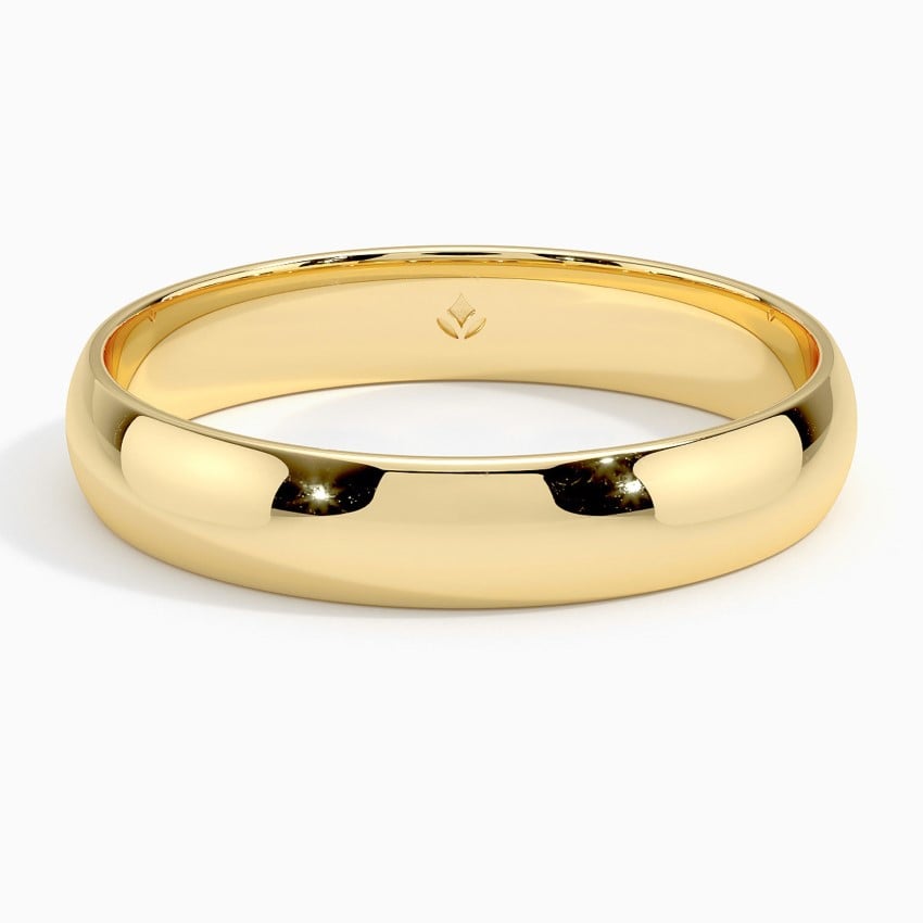 18K Yellow Gold Slim Profile 4mm Wedding Ring