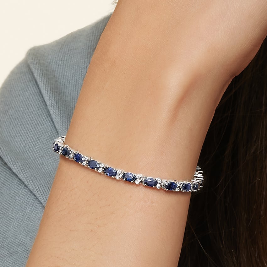 Azura Sapphire and Diamond Bracelet (1/2 ct. tw.) in 18K
