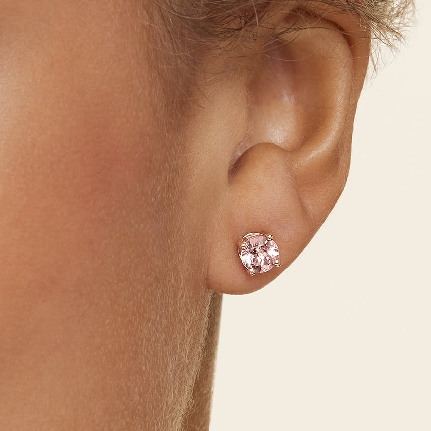 Pewterhooter Orecchini Donna Cristallo Swarovski Blu Estate - Argento 925 Placcato Oro Rosa 14k, In Scatola Regalo